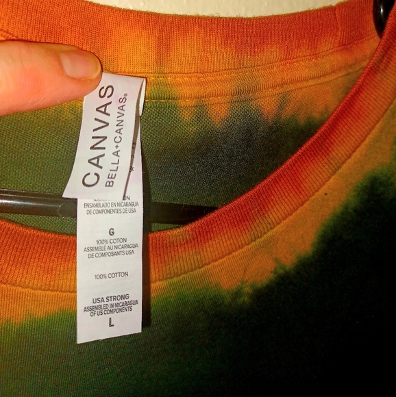 Rasta tie dye t-shirt, L 100% cotton, NEW - Picture 5 of 7